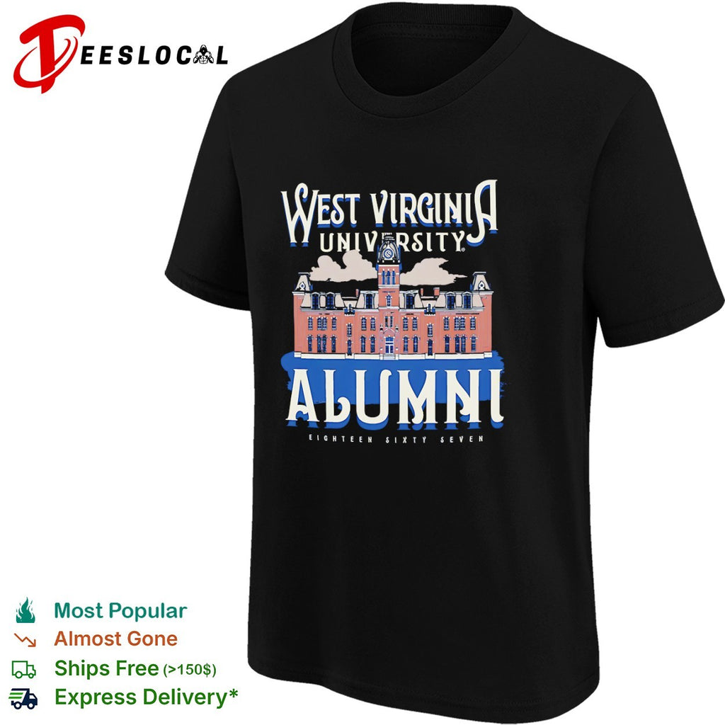 West Virginia University Alumni Eighteen Sixty Seven Woodburn Hall College shirt