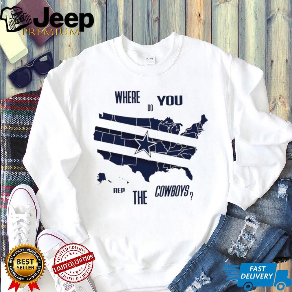 Where do you rep the cowboys US map shirt