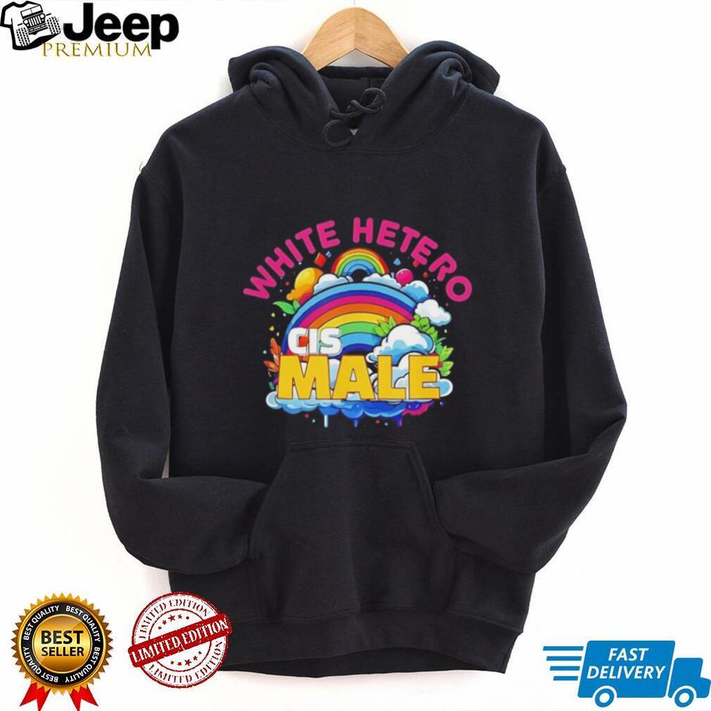 White Hetero Cis Male rainbow shirt