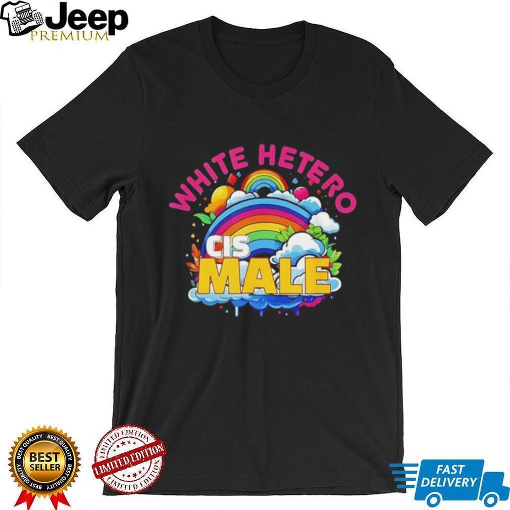 White Hetero Cis Male rainbow shirt