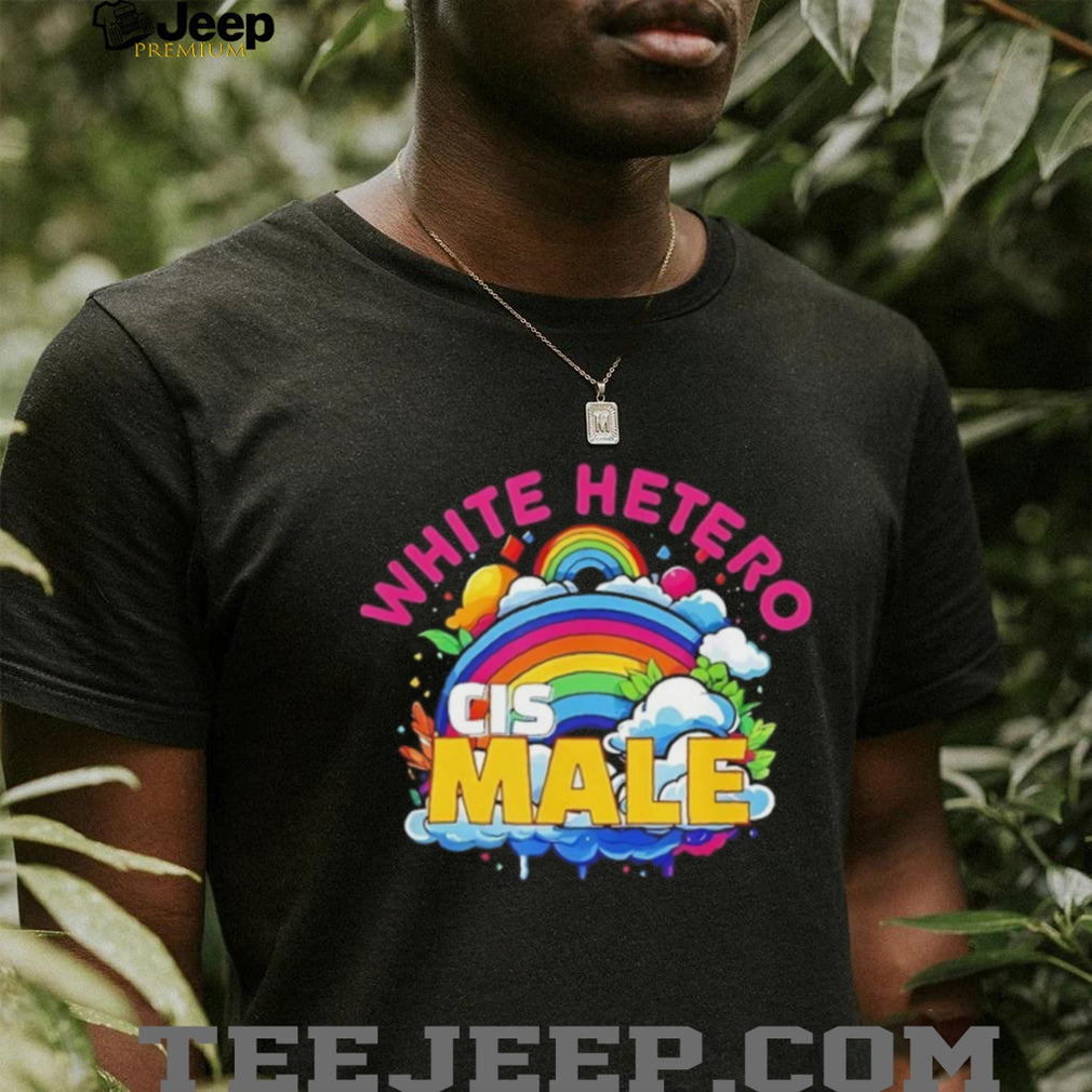 White Hetero Cis Male rainbow shirt