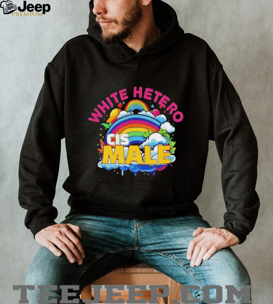 White Hetero Cis Male rainbow shirt
