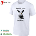 Who the fuck is Alice Rabbit smoking a cigarette funny parody art t shirt