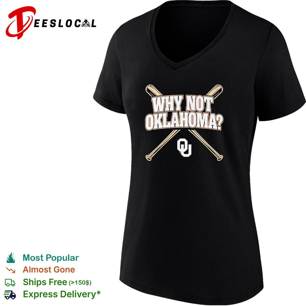 Why not Oklahoma crossed baseball bats poster shirt