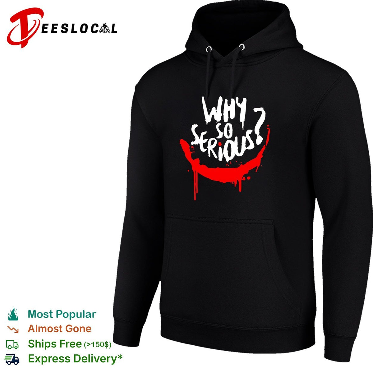 Why so serious Joker smile painted drip grunge horror art shirt