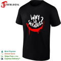 Why so serious Joker smile painted drip grunge horror art shirt