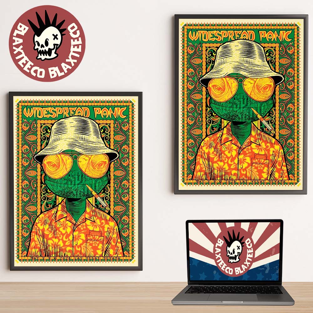Widespread Panic Las Vegas NV 2026 Merch Poster On May 8 9 10 2026 The Gecko Art Home Decor Poster Canvas