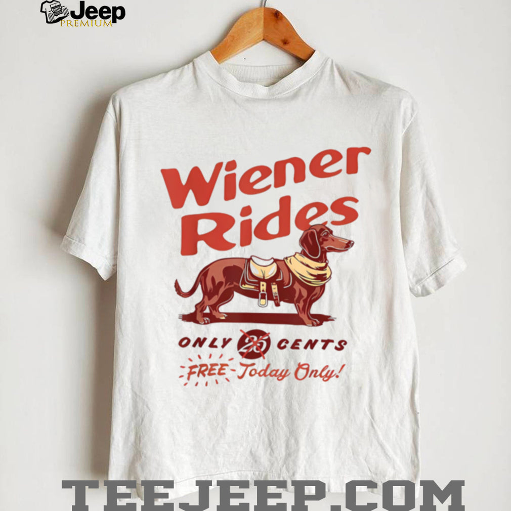 Wiener Rides Funny Dachshund Dog Humor Graphic Shirt