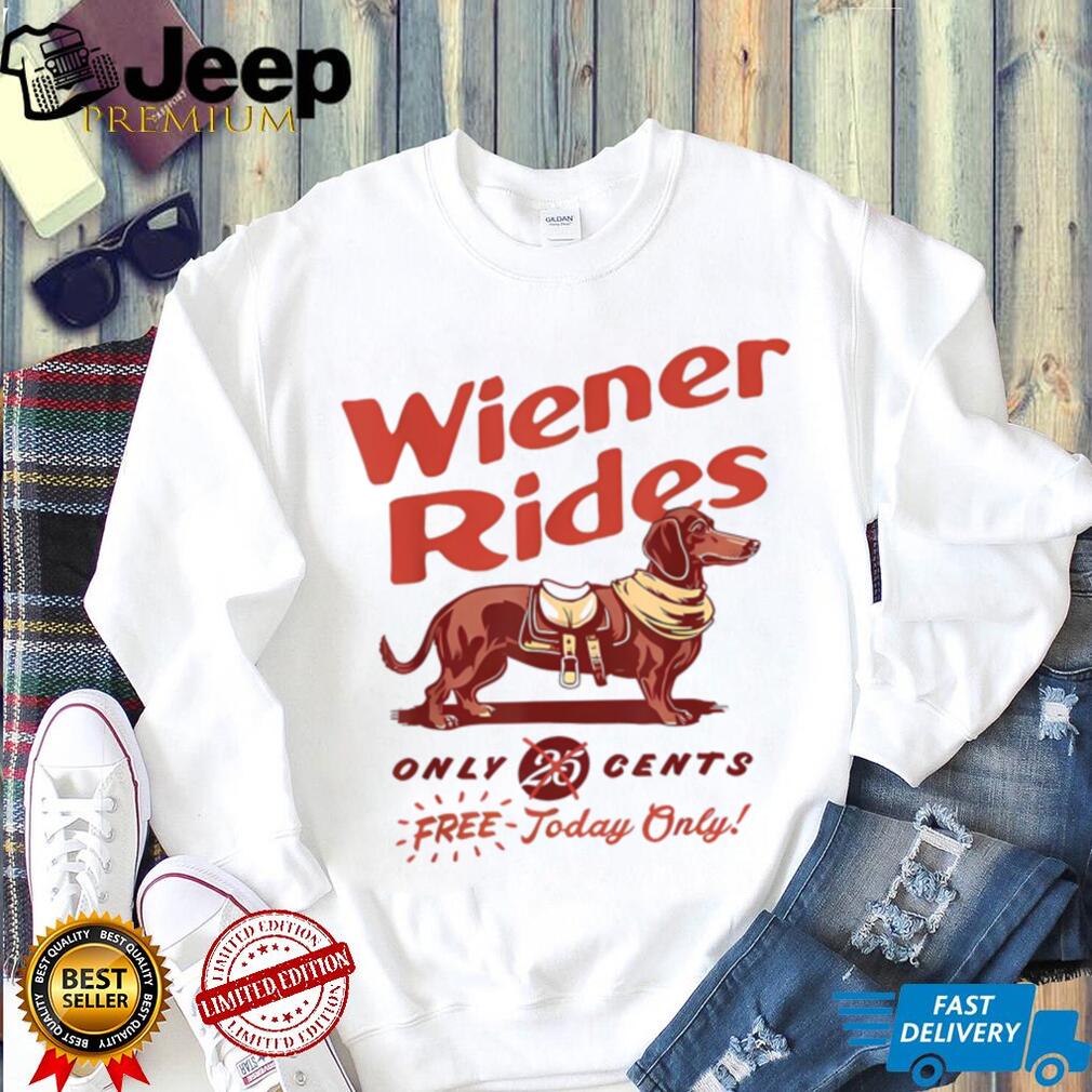 Wiener Rides Funny Dachshund Dog Humor Graphic Shirt
