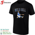 Wild Bill Milwaukee Brewers MLB caricature batting pose vintage graphic shirt