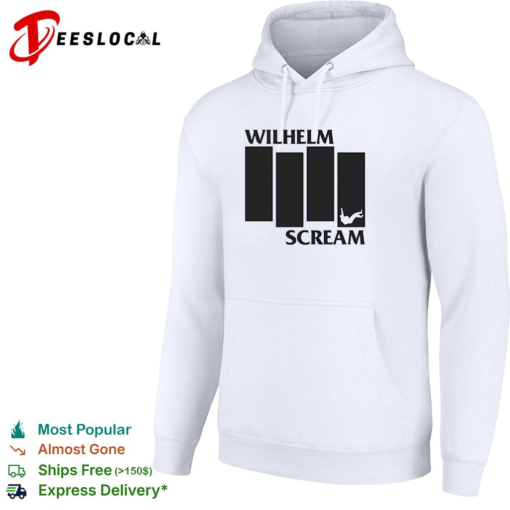 Wilhelm Scream Black Flag Logo Parody Reference Film shirt