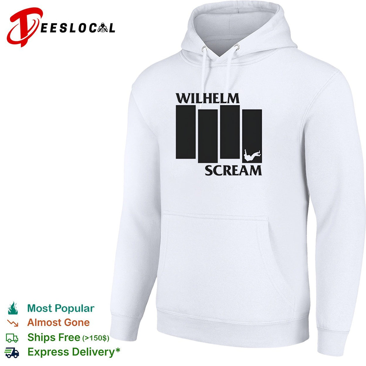 Wilhelm Scream Black Flag Logo Parody Reference Film shirt