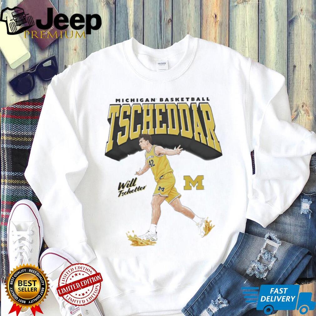 Will Tschetter Michigan Basketball Tscheddar Mascot Graphic T Shirt