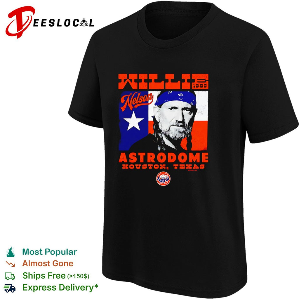 Willie Nelson 1985 Astrodome Houston Texas Astros shirt