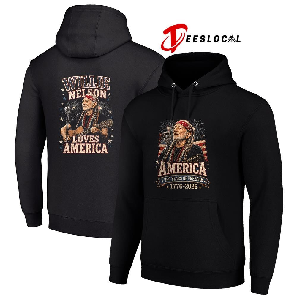 Willie Nelson America 250 years of freedom loves America shirt