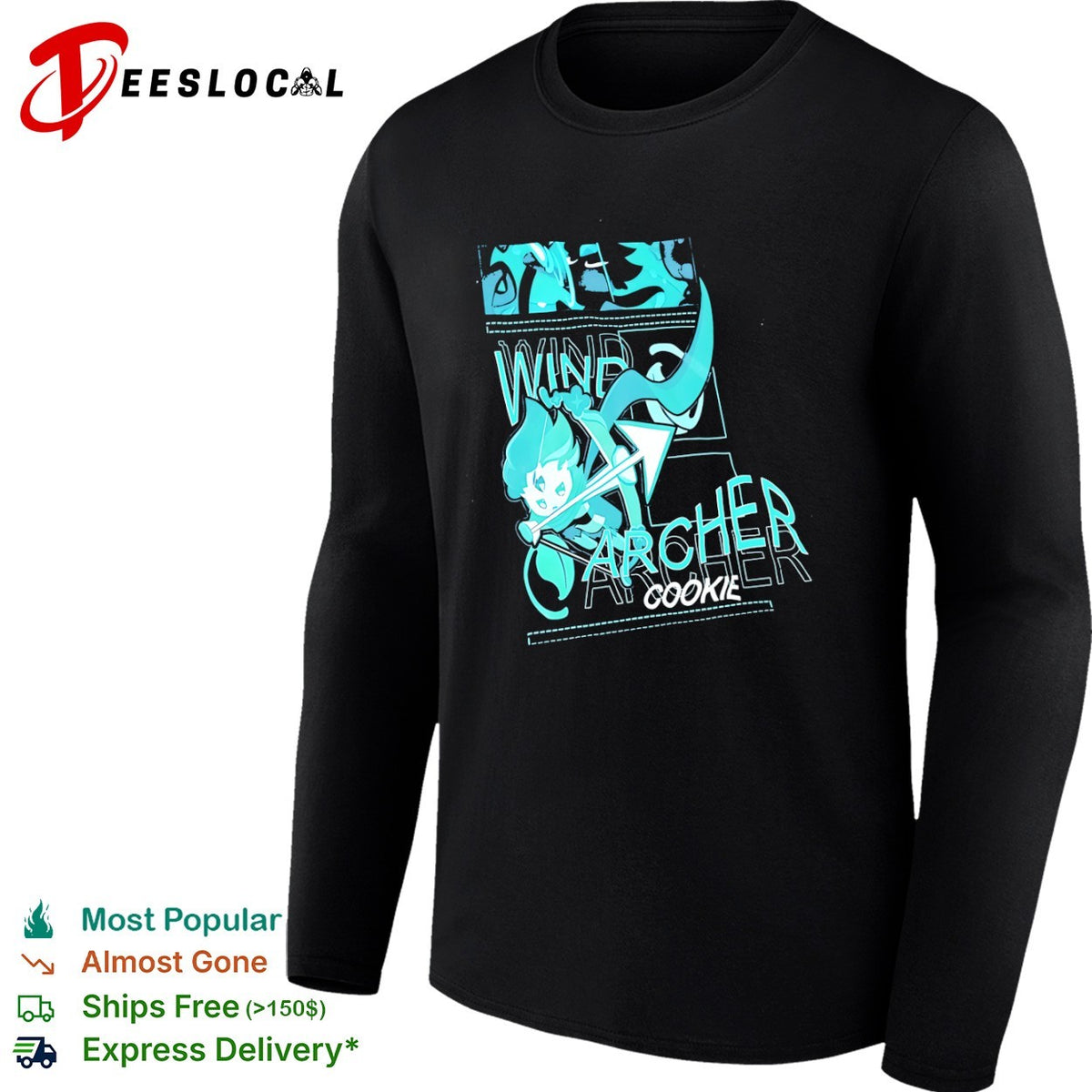 Wind Archer Cookie Run Kingdom Character Anime Video Game Shirt