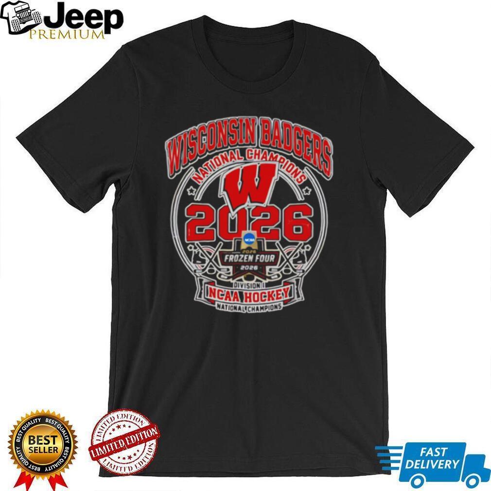 Wisconsin Badgers 2026 NCAA Frozen Four Hockey National Champions T Shirt
