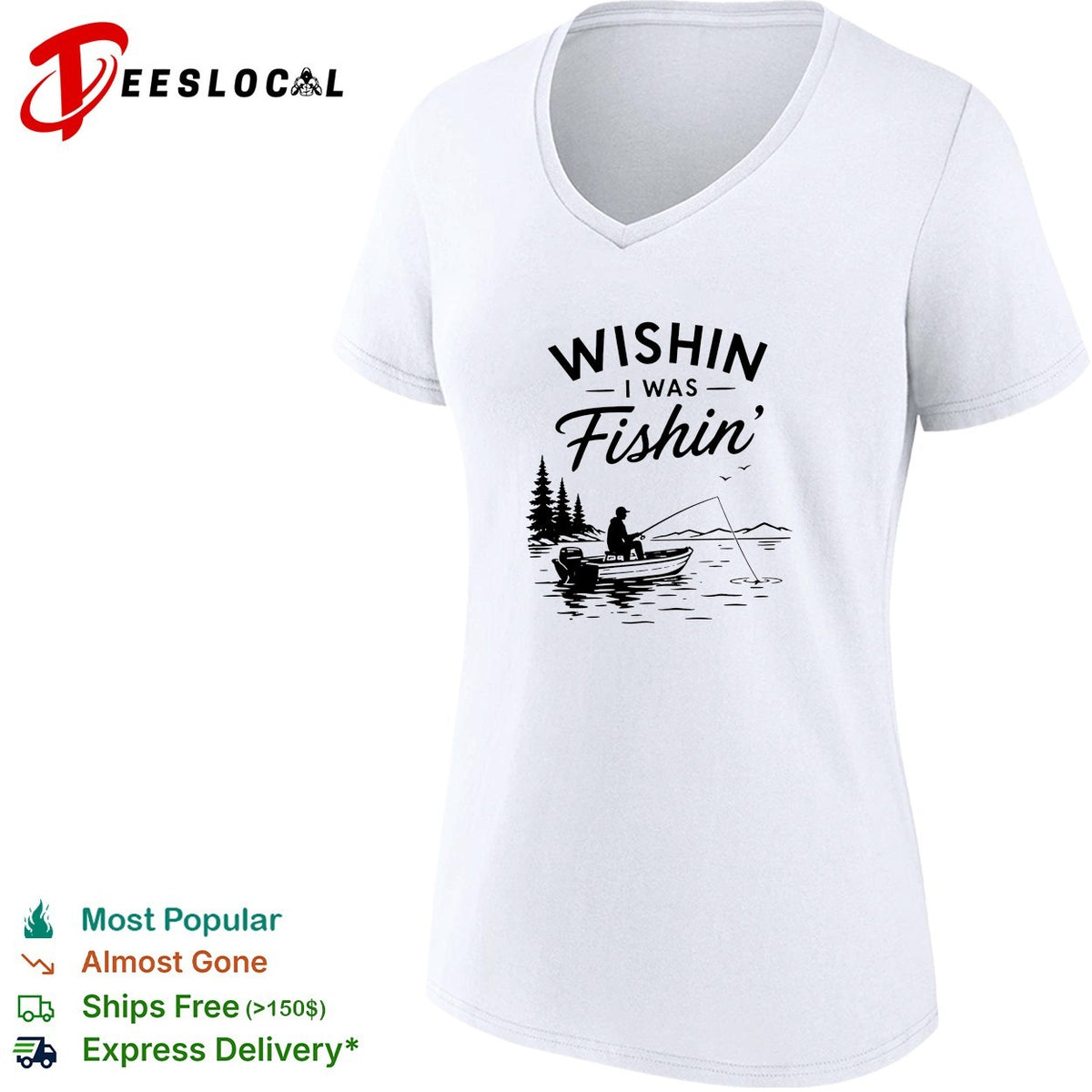 Wishin I was fishin’ alone shirt