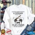 Woman Playing Piano in Her Seventies Music Lover Gift Shirt