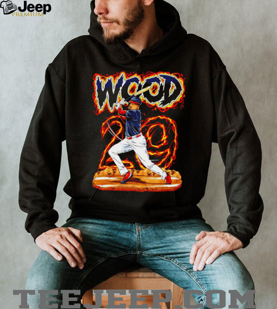 Wood 29 Baseball Batter Flame T Shirt