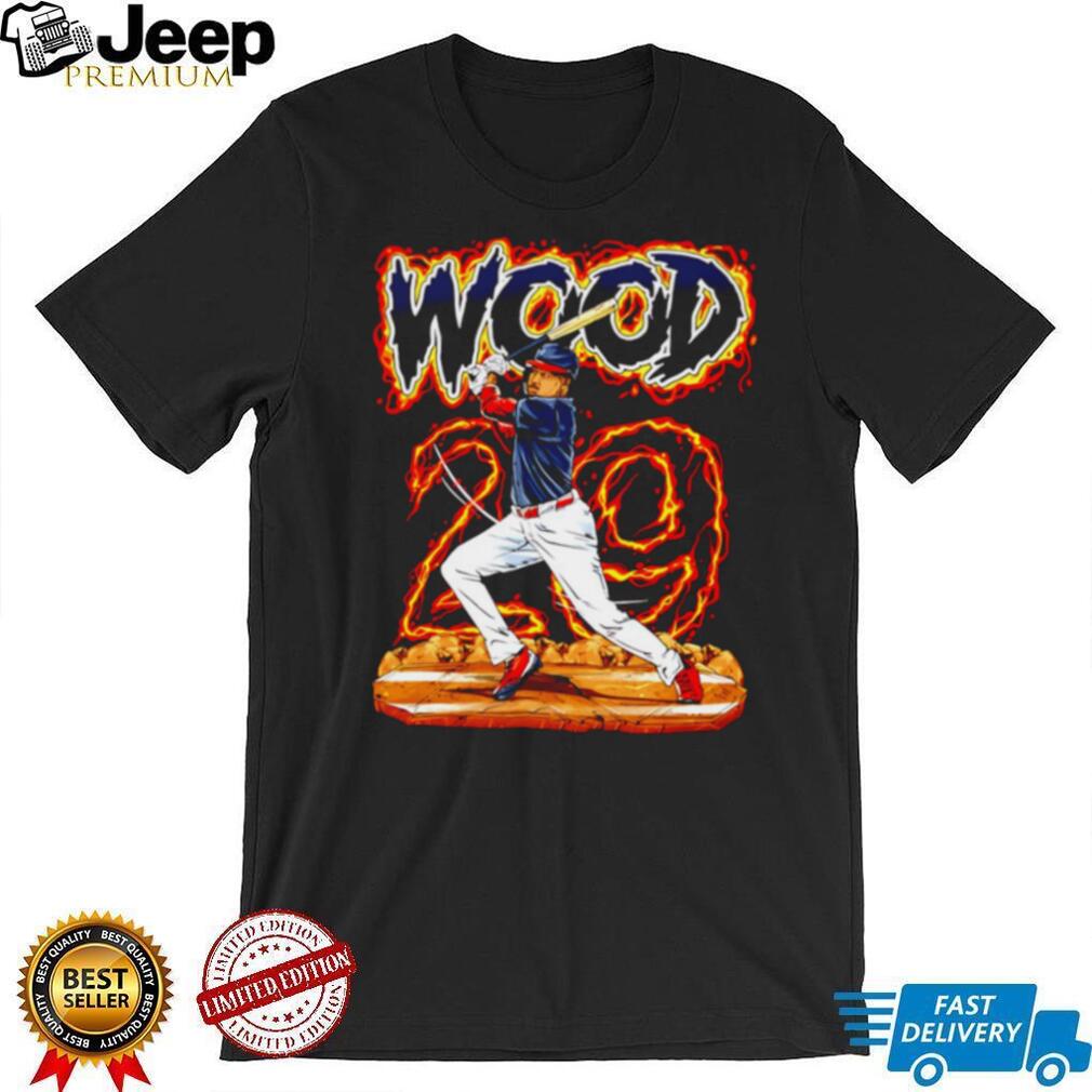 Wood 29 Baseball Batter Flame T Shirt