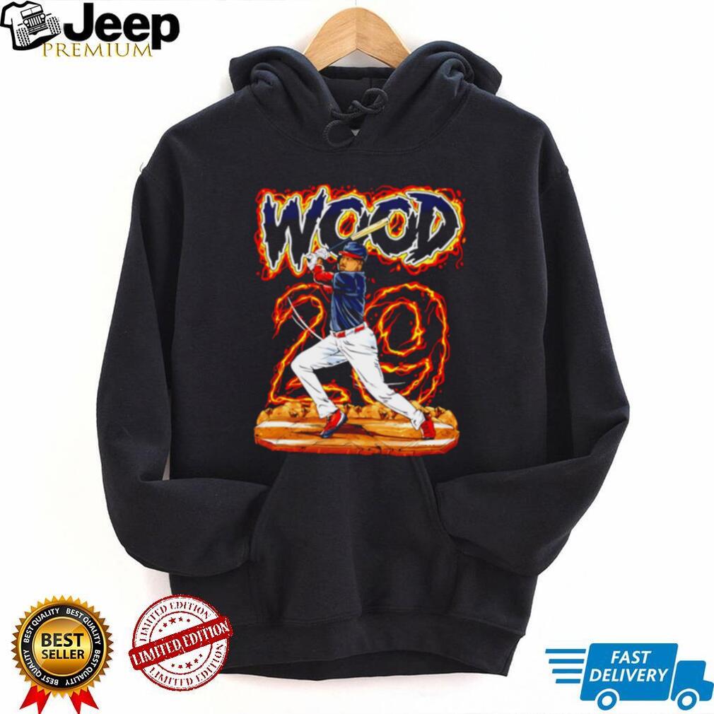 Wood 29 Baseball Batter Flame T Shirt