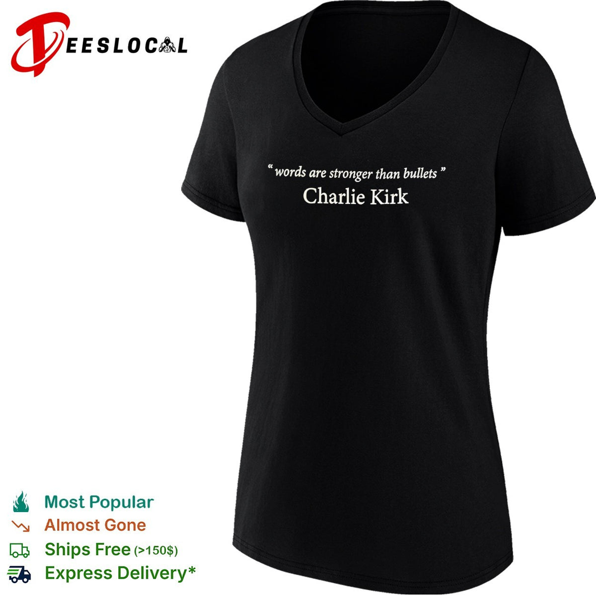 Words are stronger than bullets Charlie Kirk shirt