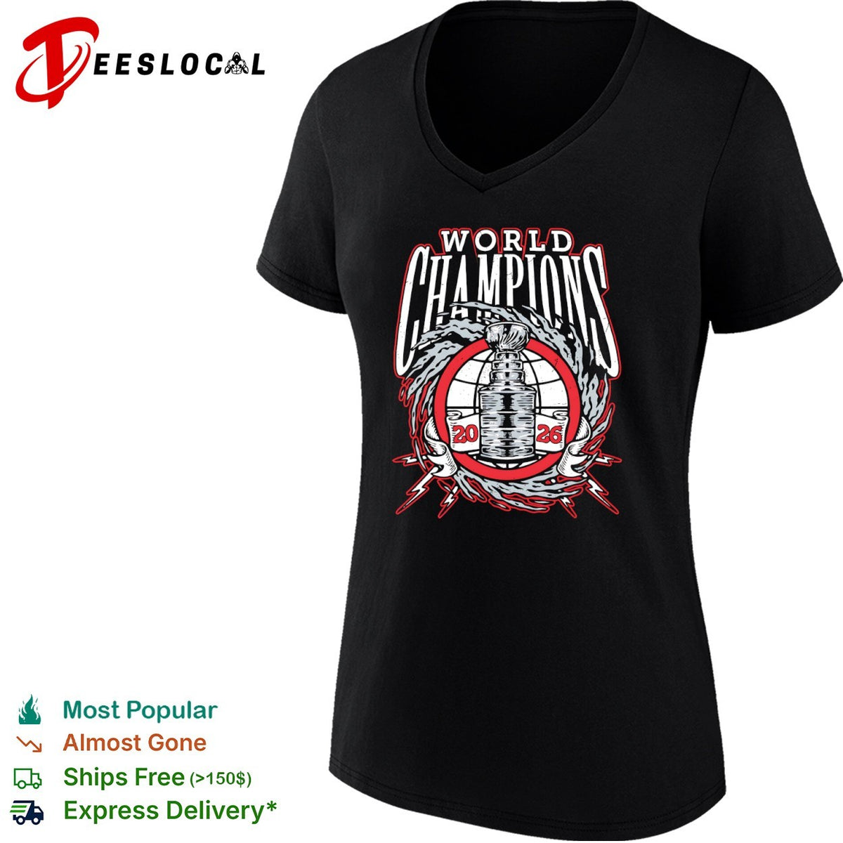 World Champions 2026 Stanley Cup Trophy Ice Hockey Professional League shirt