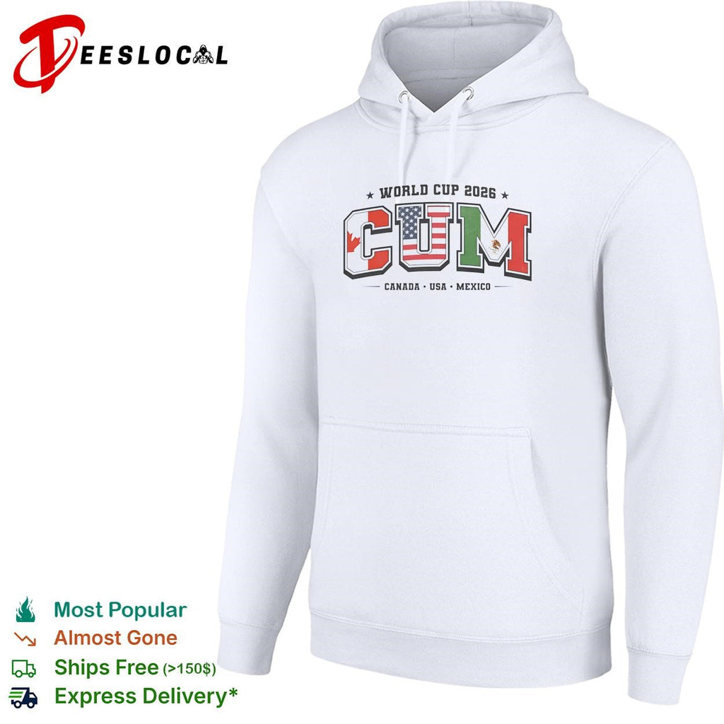 World Cup 2026 host nations bold flag letters shirt