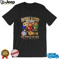 World Cup 2026 trio mascot of host nations Canada USA Mexico shirt