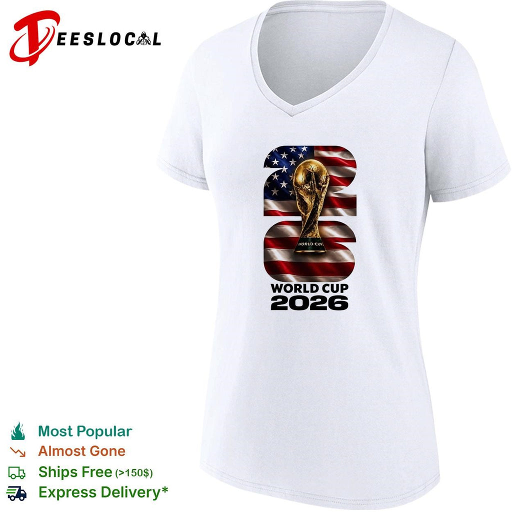 World Cup 2026 trophy American flag poster shirt
