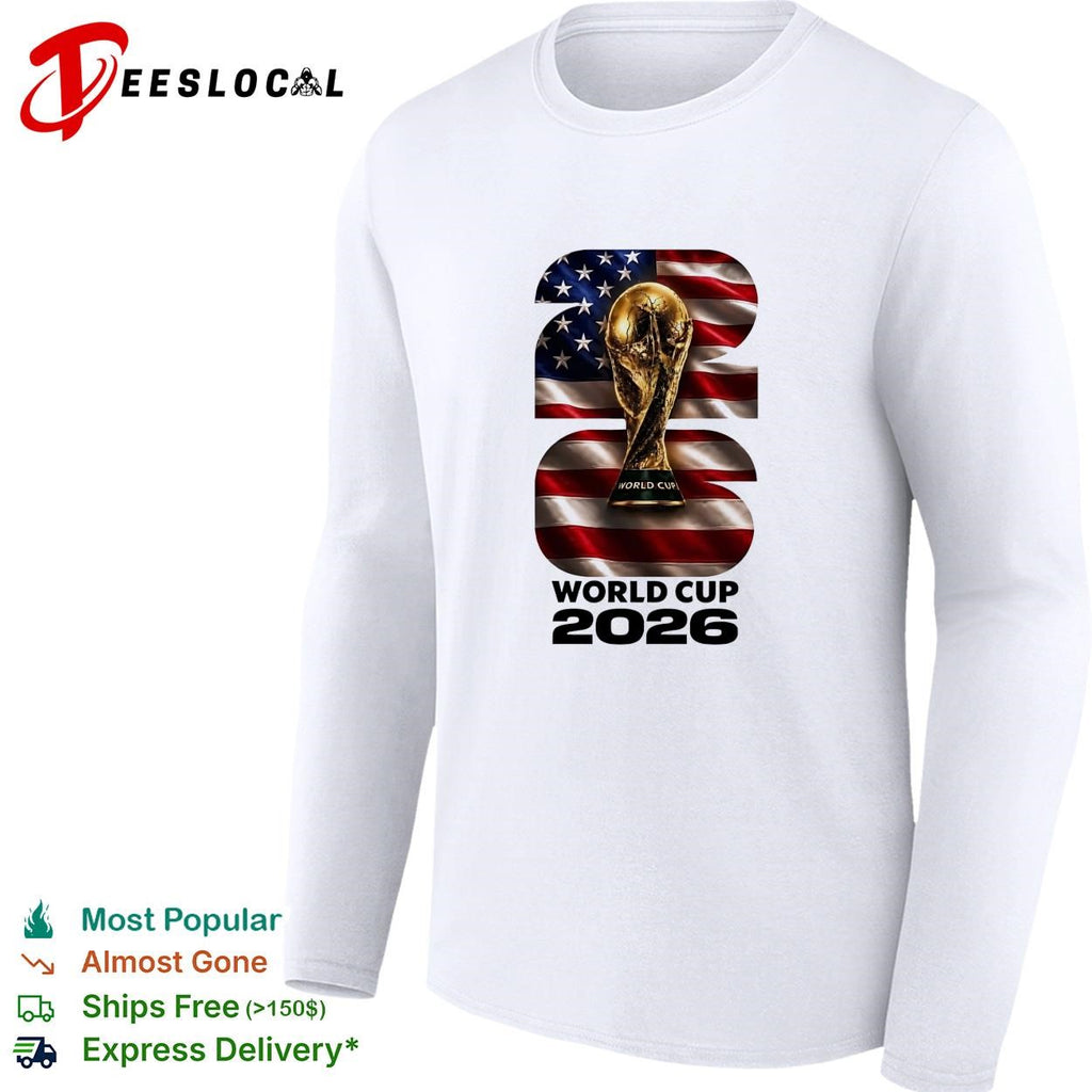 World Cup 2026 trophy American flag poster shirt