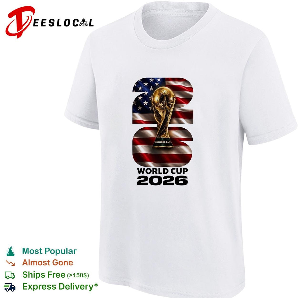 World Cup 2026 trophy American flag poster shirt