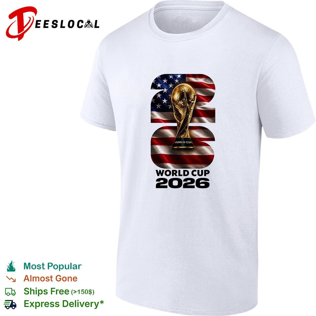 World Cup 2026 trophy American flag poster shirt