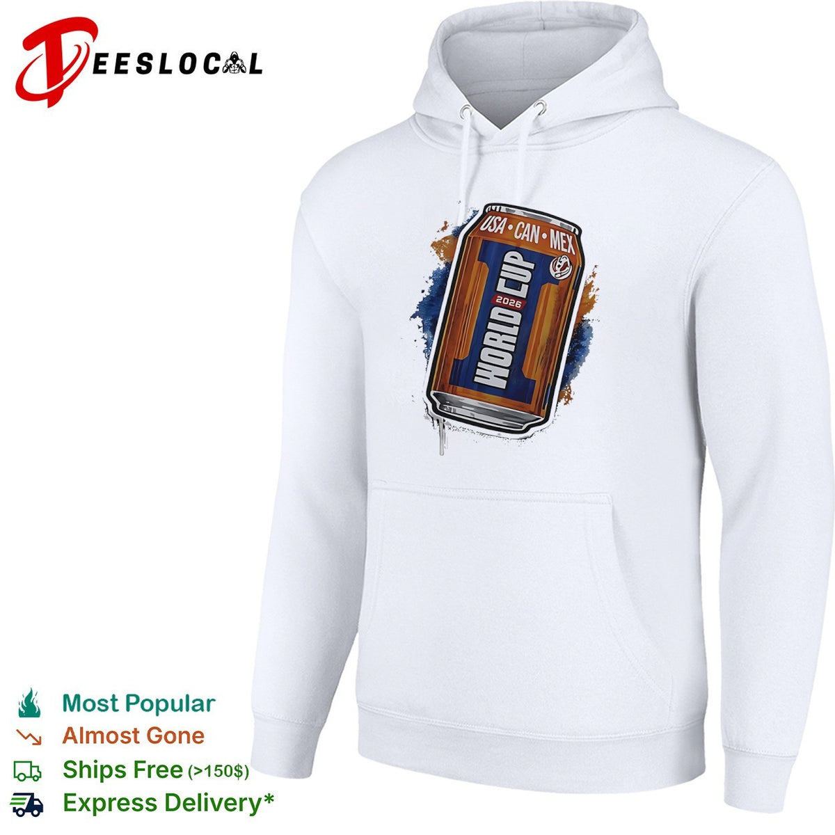 World Cup beer can Usa Can Mex 2026 shirt