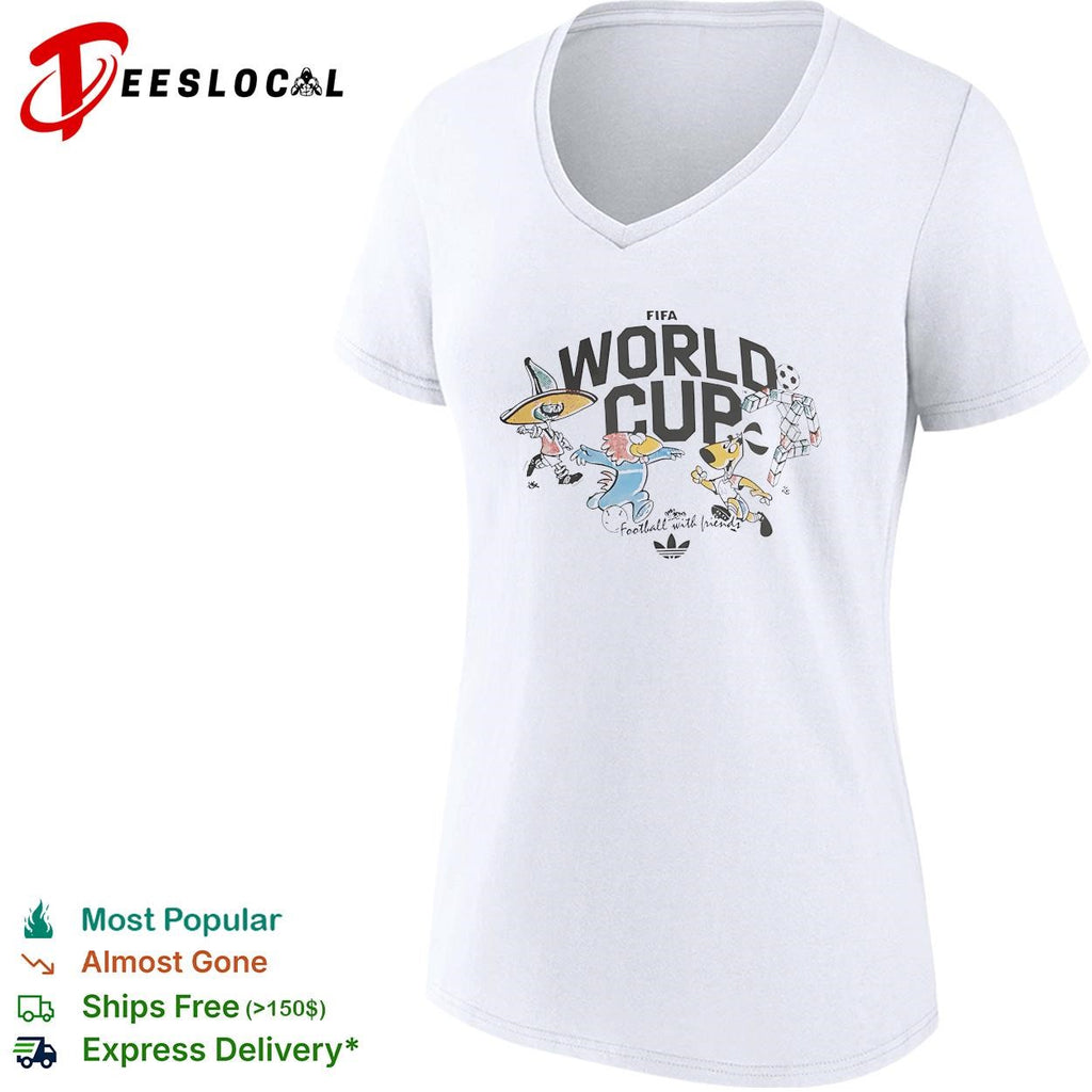 World Cup football with friends cartoon characters poster shirt