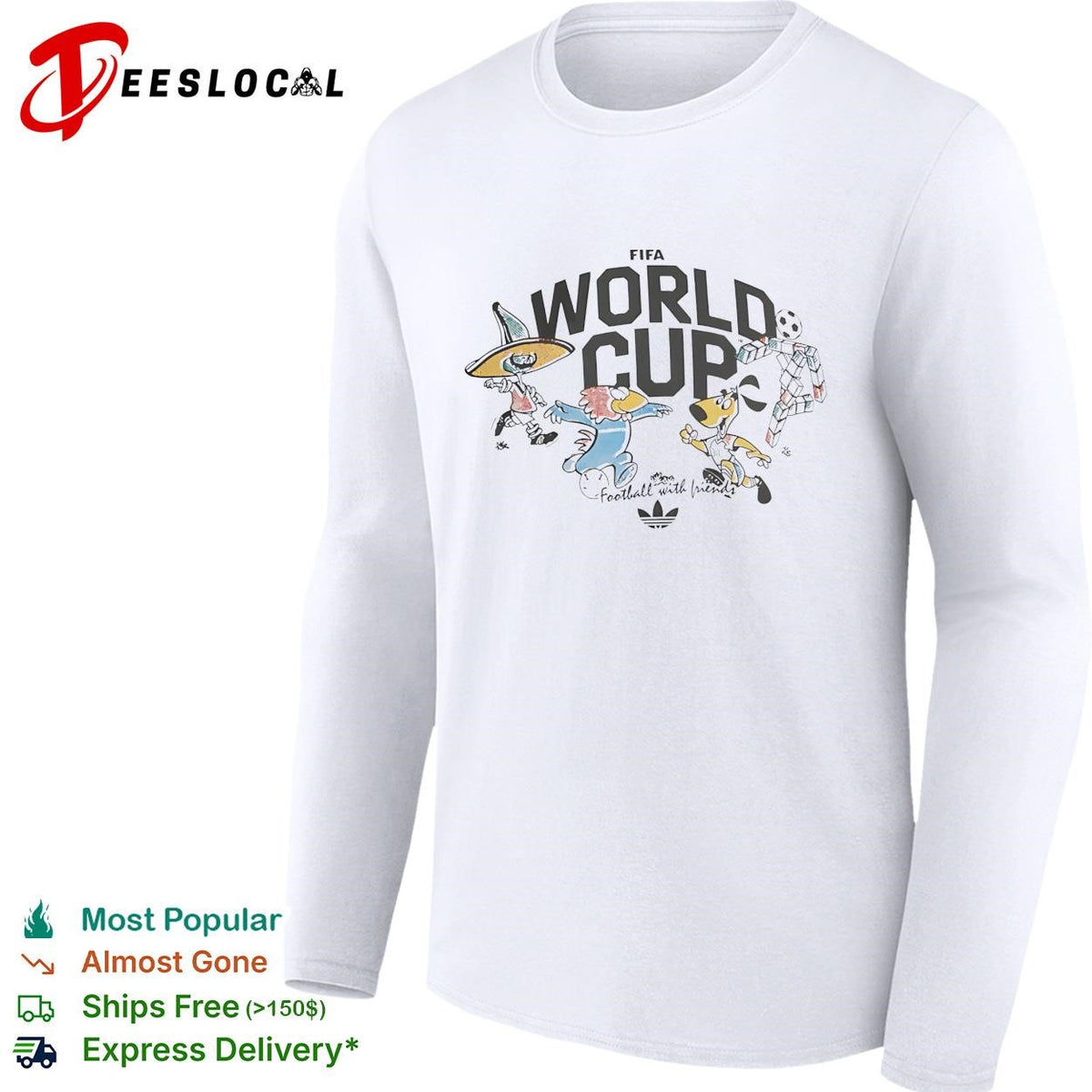 World Cup football with friends cartoon characters poster shirt