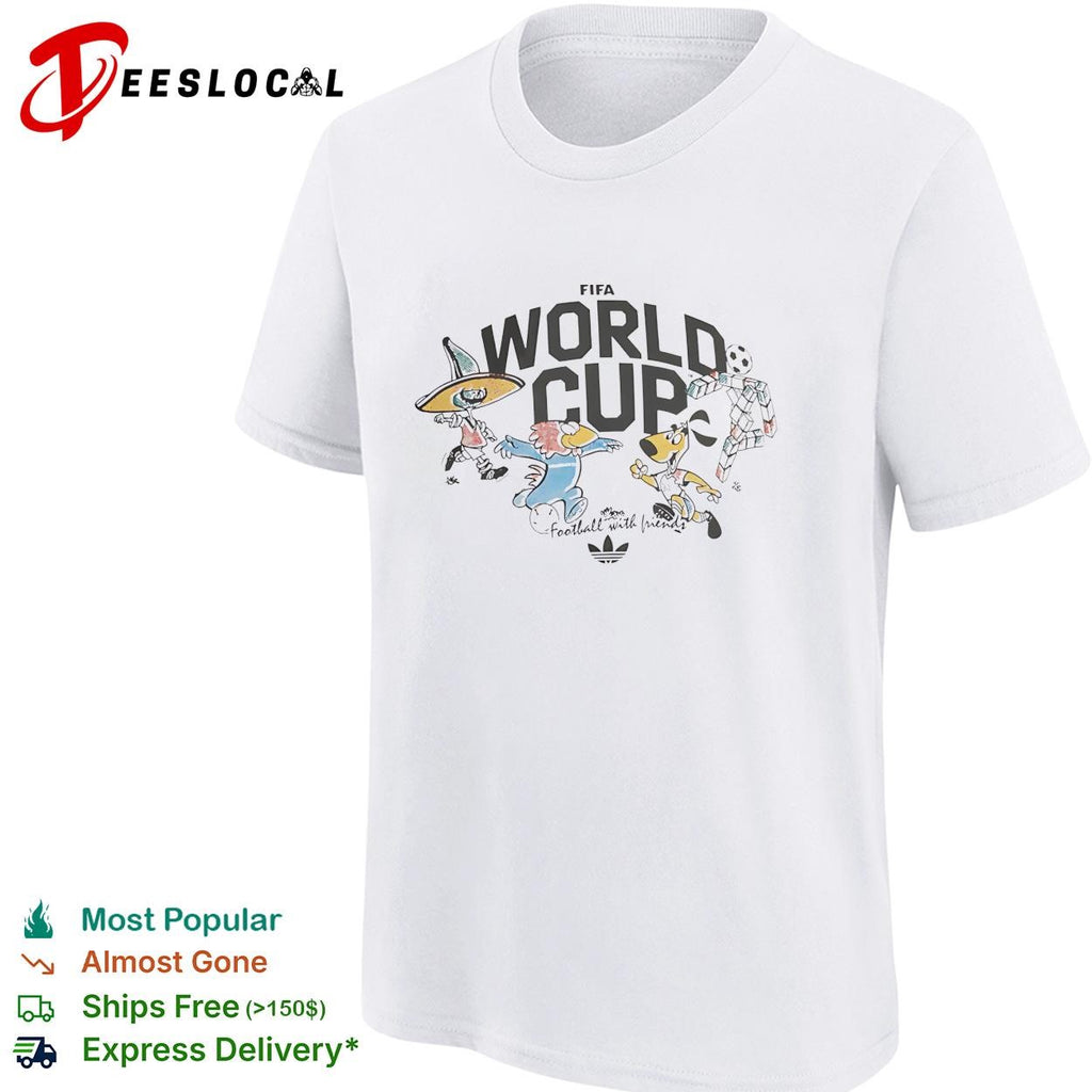 World Cup football with friends cartoon characters poster shirt