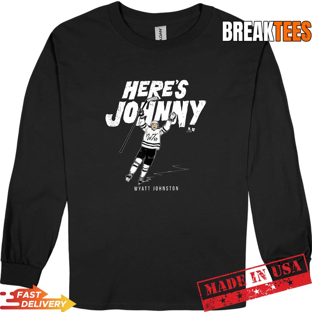 Wyatt Johnston Here’s Johnny Dallas Hockey Shirt