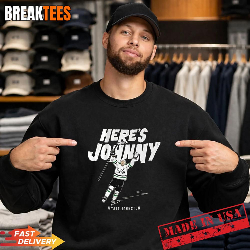 Wyatt Johnston Here’s Johnny Hockey signature T-Shirt