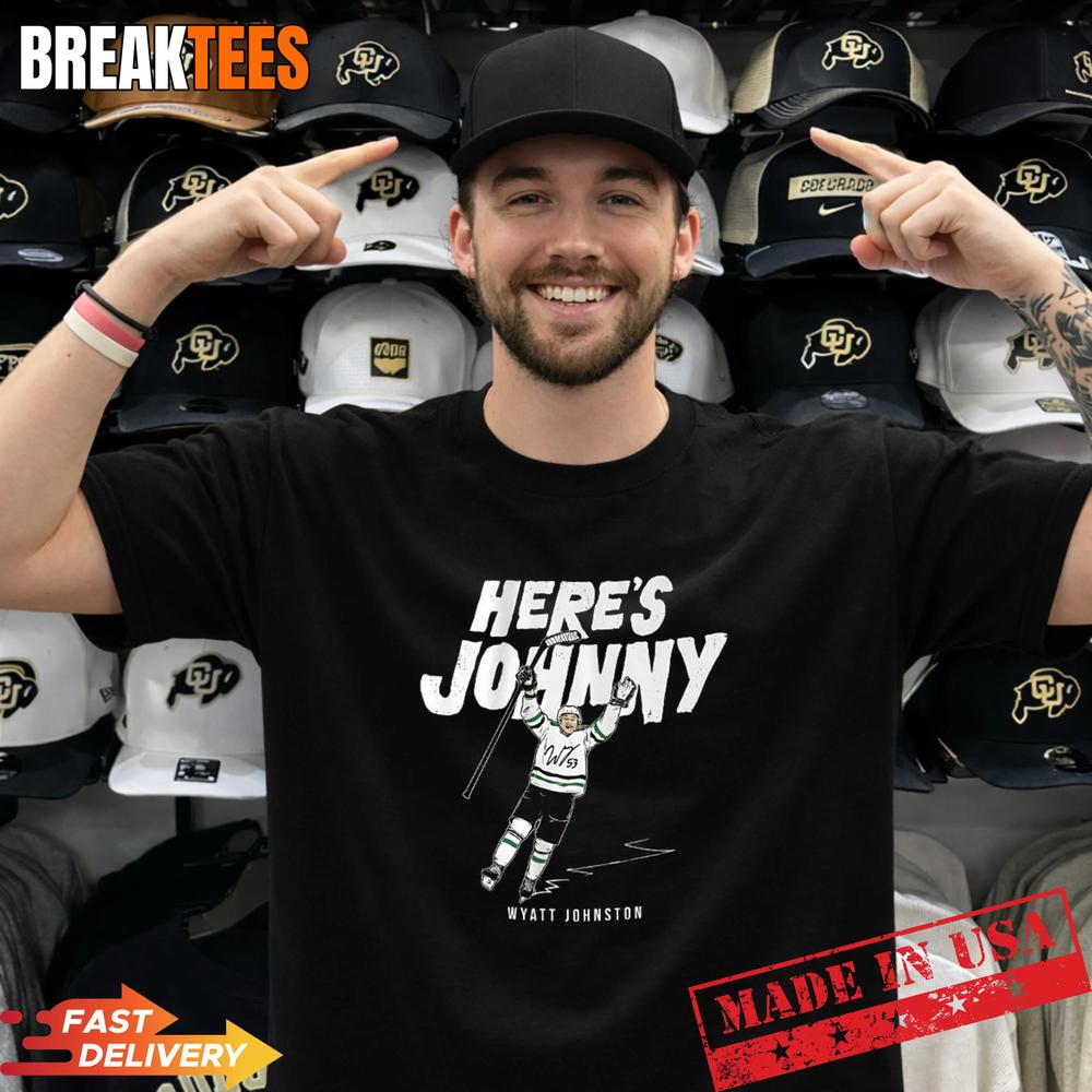 Wyatt Johnston Here’s Johnny Hockey signature T-Shirt