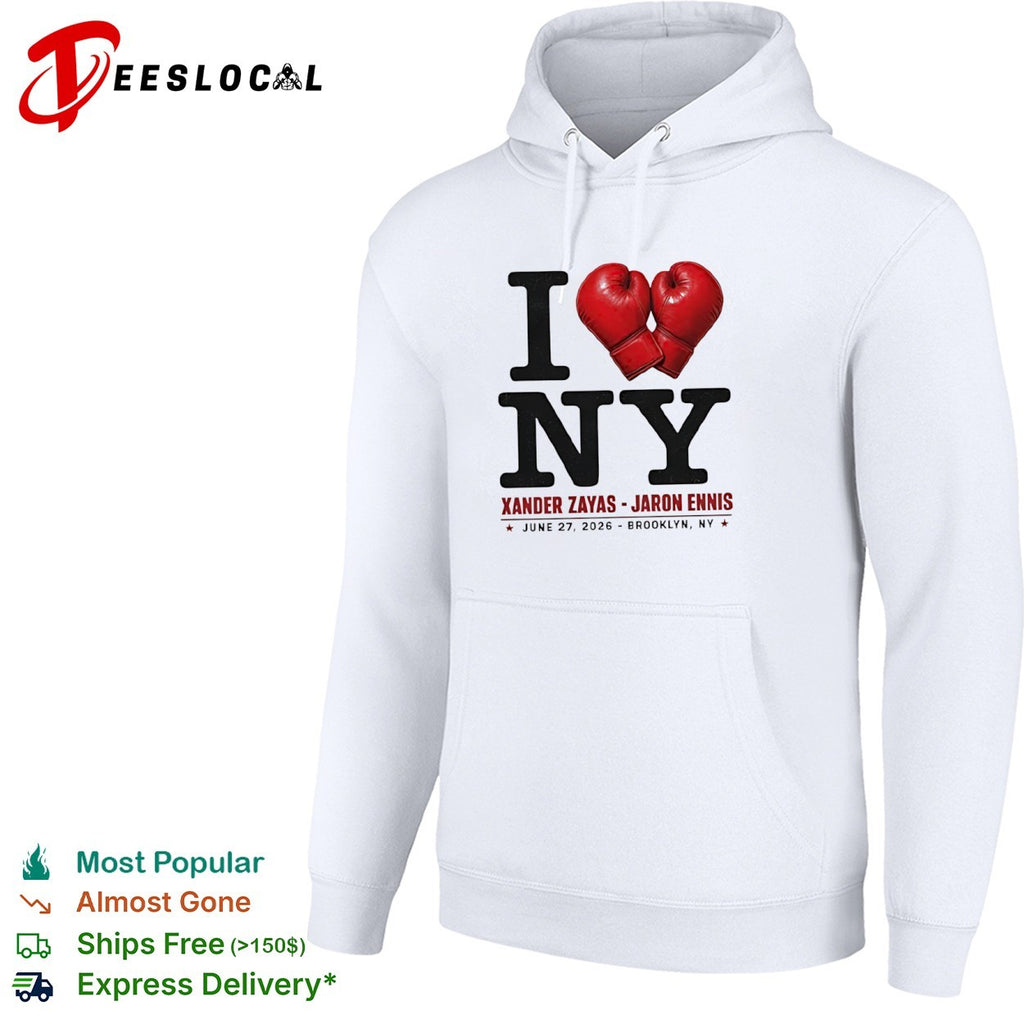 Xander Zayas Jaron Ennis I Love NY June 27 2026 Brooklyn NY boxing event shirt