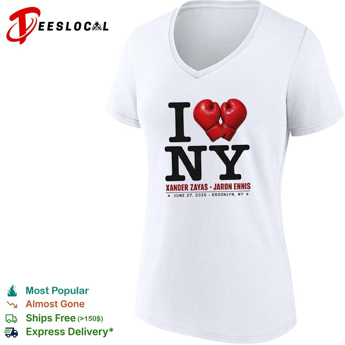 Xander Zayas Jaron Ennis I Love NY June 27 2026 Brooklyn NY boxing event shirt