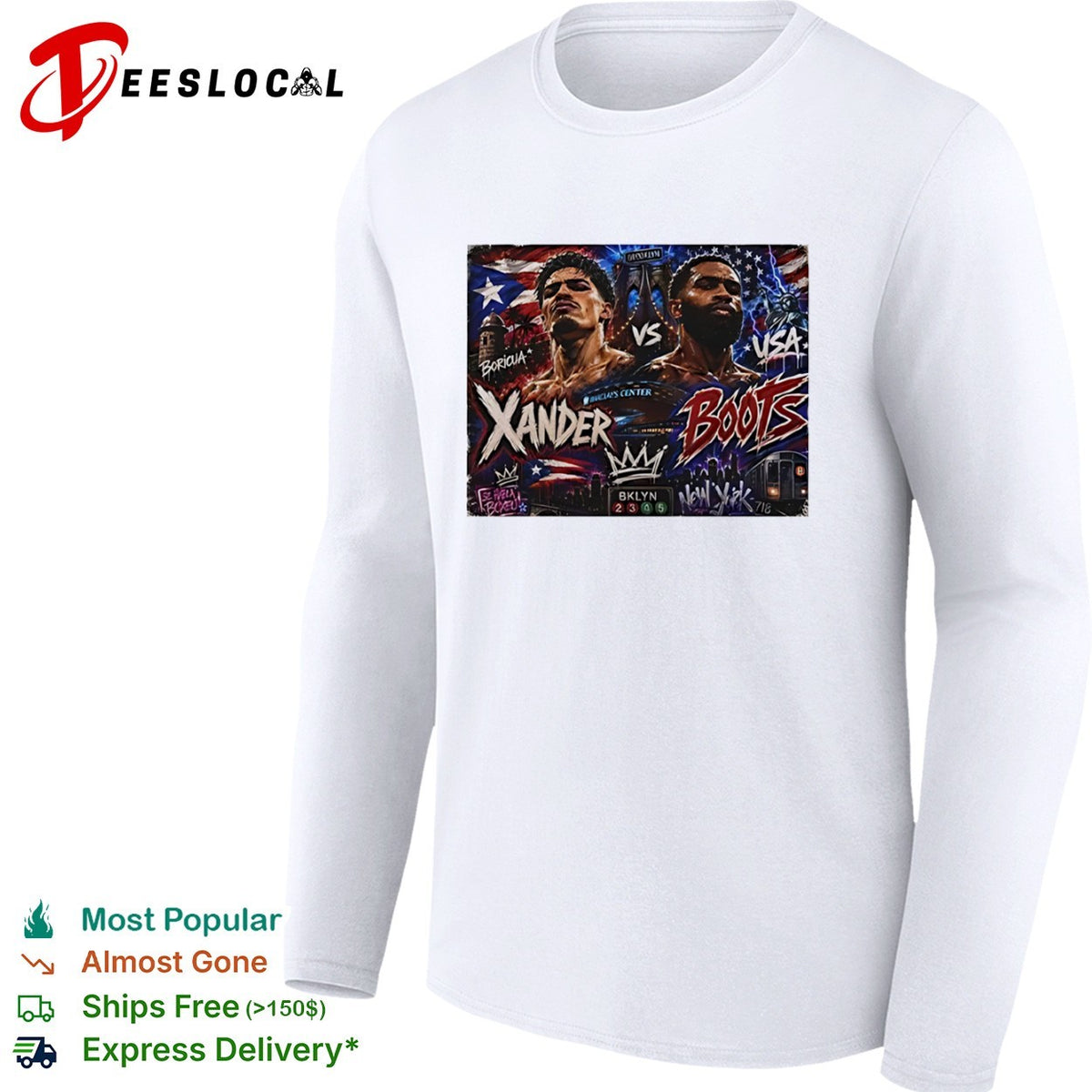 Xander Zayas vs Jalon Boots Ennis Barclays Center Brooklyn New York boxing shirt