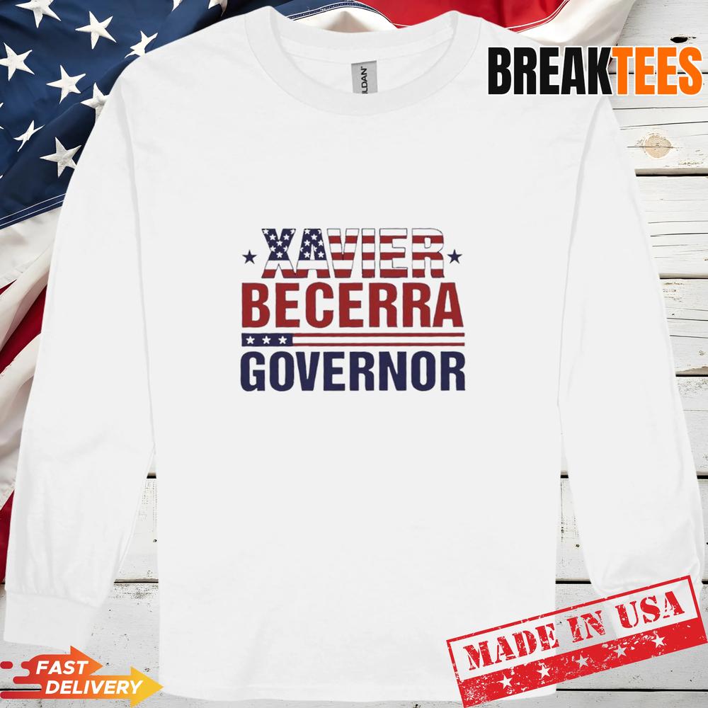 Xavier Becerra Governor California 2026 American flag T-Shirt
