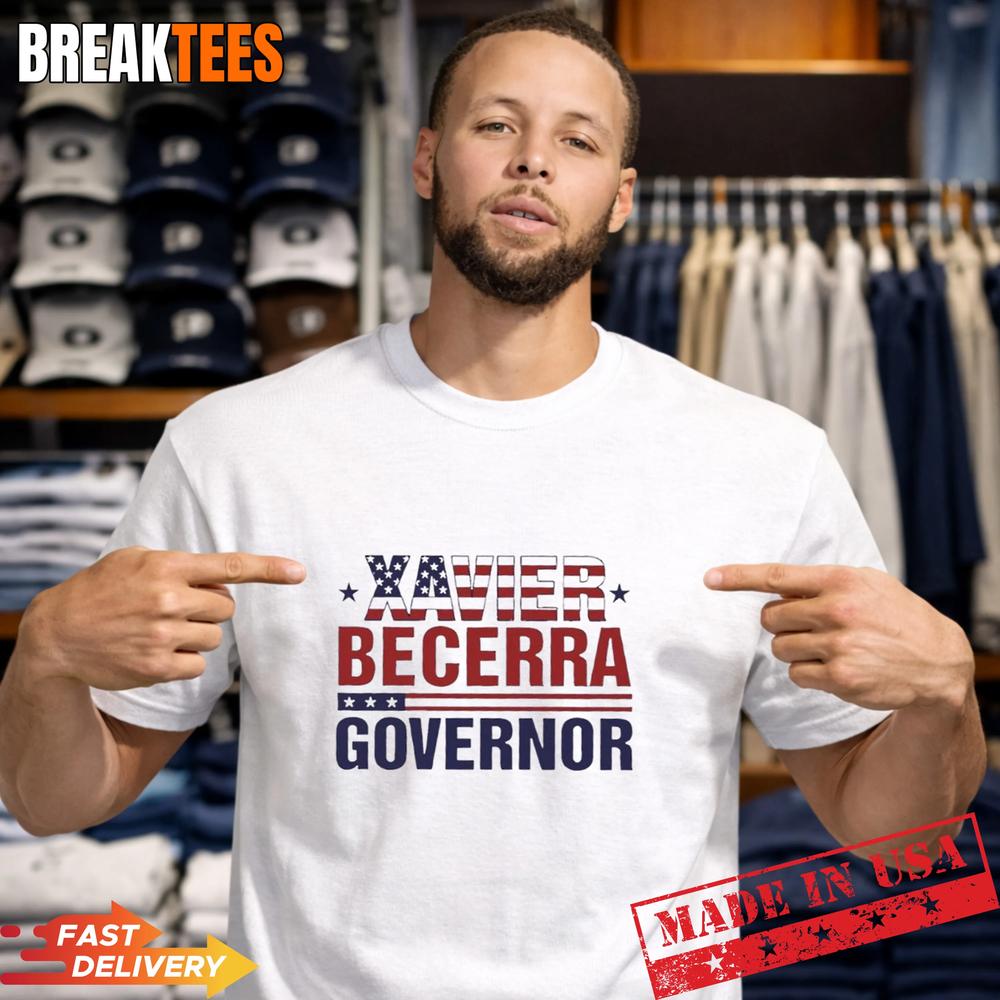 Xavier Becerra Governor California 2026 American flag T-Shirt