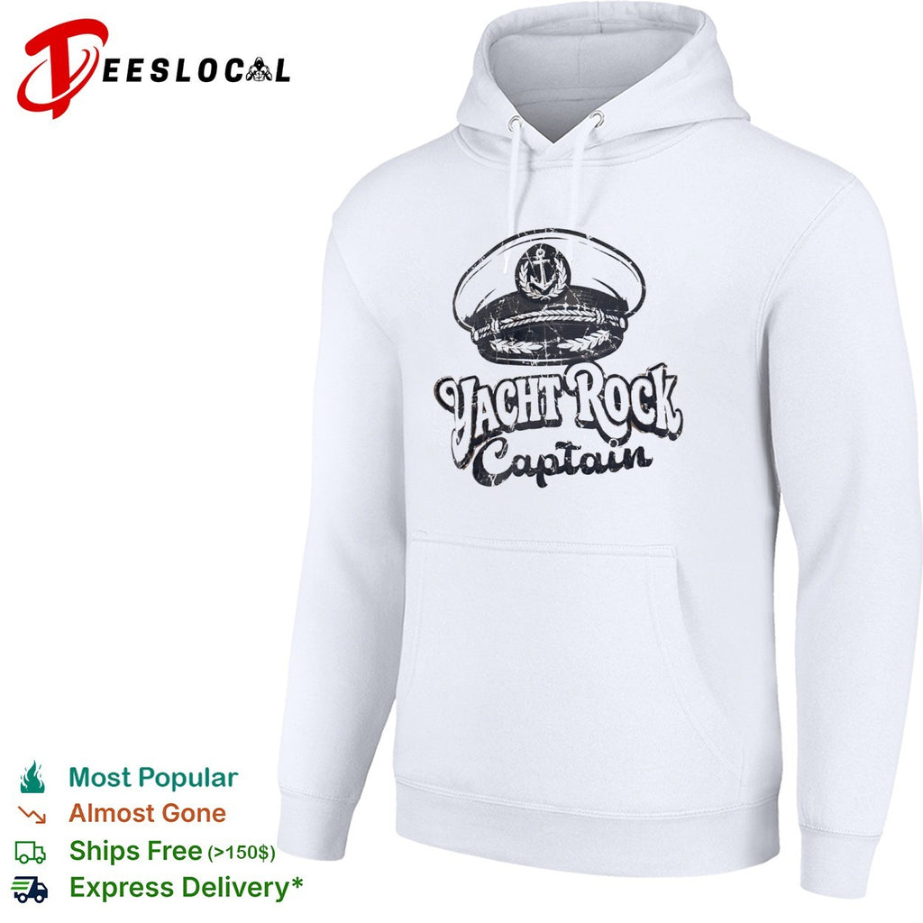 Yacht Rock Captain anchor hat emblem nautical music shirt