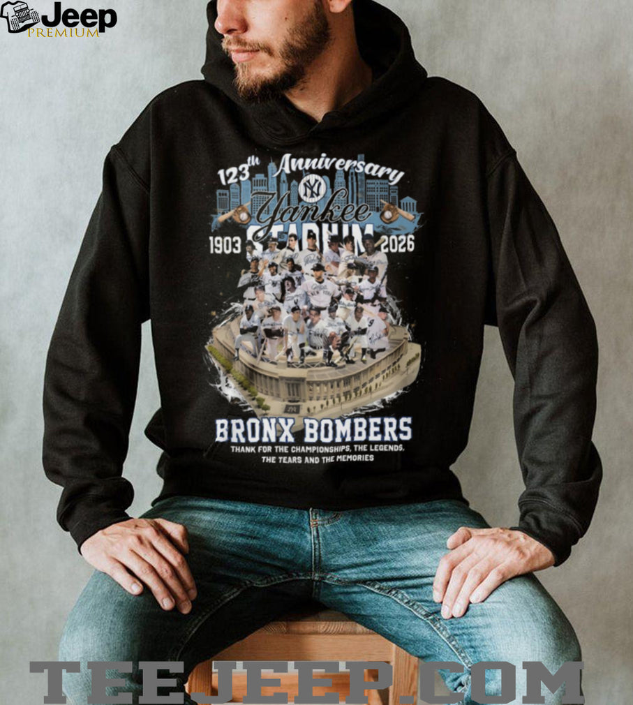 Yankee Stadium 123rd Anniversary 1903 2026 Bronx Bombers Legends T Shirt