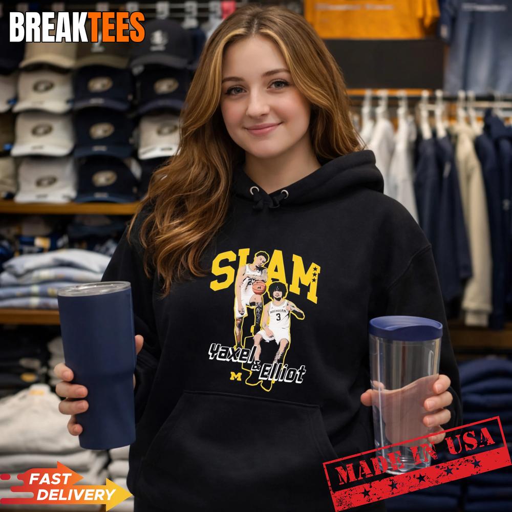 Yaxel Lendeborg & Elliot Cadeau Michigan SLAM Magazine Basketball Shirt