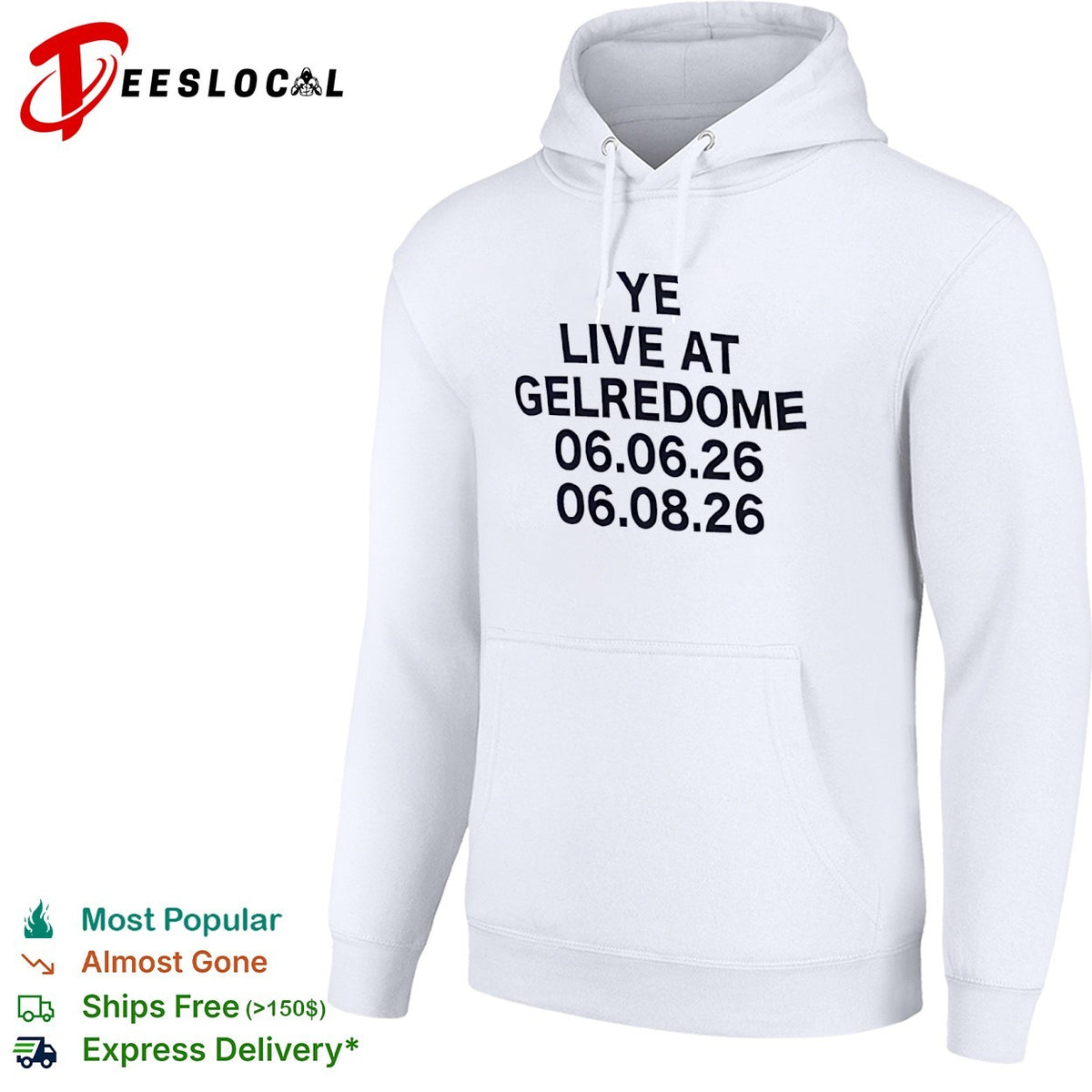 Ye live at Gelredome 06 06 26 06 08 26 Kanye West concert tour shirt
